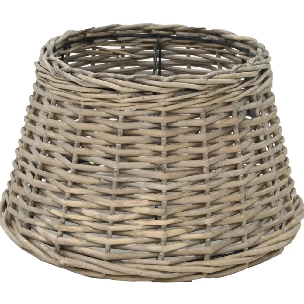 vidaXL Pantalla de lámpara de mimbre 38x23 cm natural Best