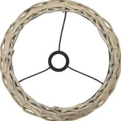 vidaXL Pantalla de lámpara de mimbre 38x23 cm natural Best