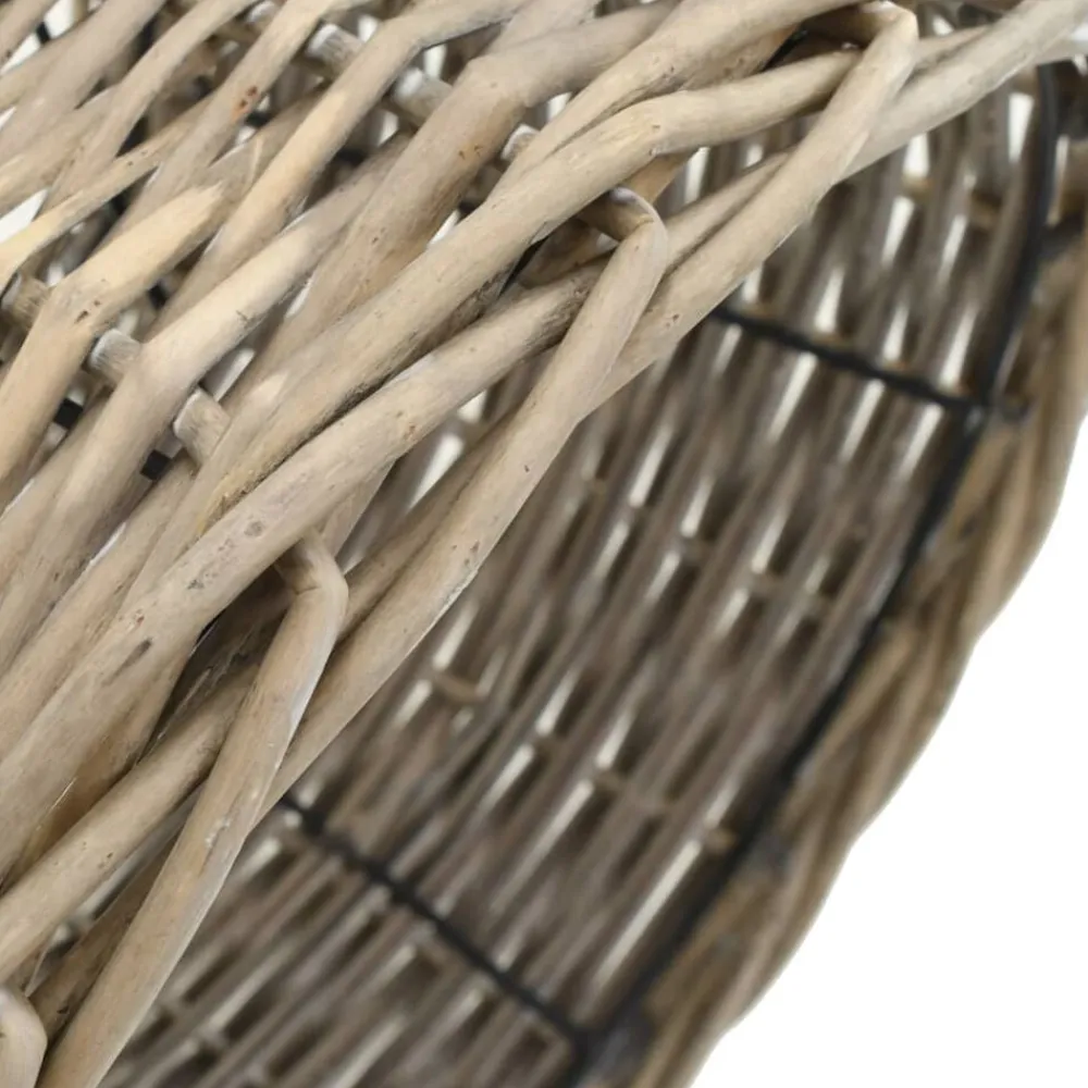 vidaXL Pantalla de lámpara de mimbre 38x23 cm natural Best