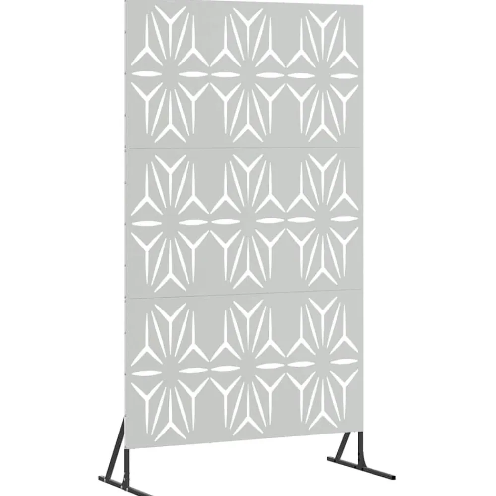 vidaXL Vallas De Jardín-Pantalla de Privacidad Gris 100 x 50 x 180 cm Acero