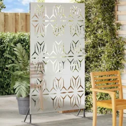 vidaXL Vallas De Jardín-Pantalla de Privacidad Gris 100 x 50 x 180 cm Acero