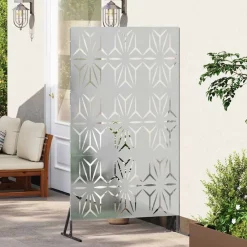 vidaXL Vallas De Jardín-Pantalla de Privacidad Gris 100 x 50 x 180 cm Acero