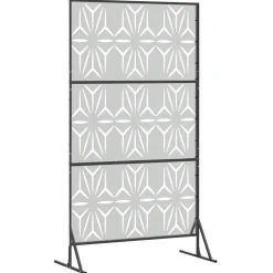 vidaXL Vallas De Jardín-Pantalla de Privacidad Gris 100 x 50 x 180 cm Acero