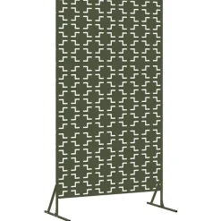 vidaXL Vallas De Jardín-Pantalla de Privacidad Oliva 100 x 50 x 180 cm Acero