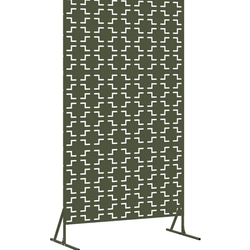 vidaXL Vallas De Jardín-Pantalla de Privacidad Oliva 100 x 50 x 180 cm Acero