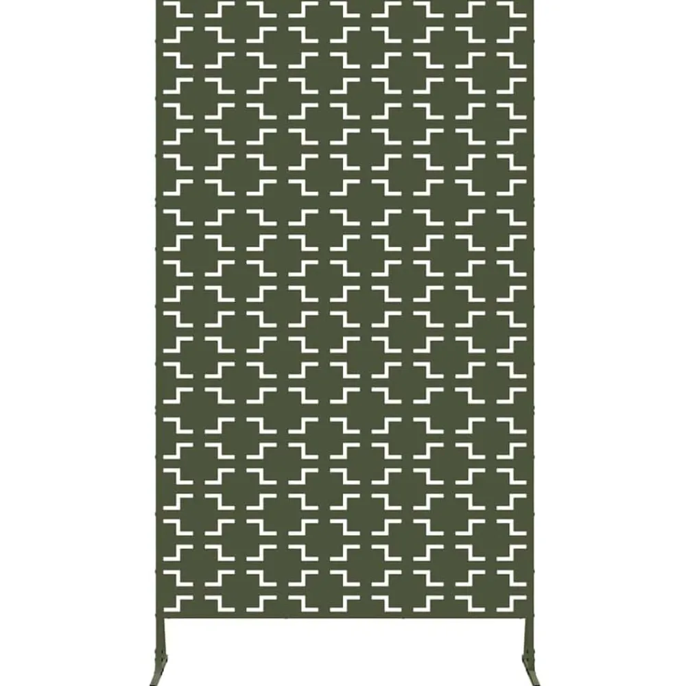 vidaXL Vallas De Jardín-Pantalla de Privacidad Oliva 100 x 50 x 180 cm Acero