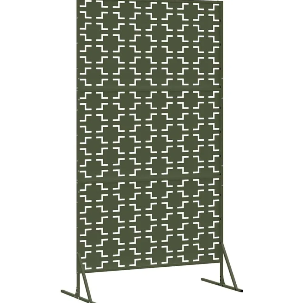 vidaXL Vallas De Jardín-Pantalla de Privacidad Oliva 100 x 50 x 180 cm Acero