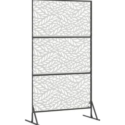 vidaXL Vallas De Jardín-Pantalla de Privacidad Gris 100 x 50 x 180 cm Acero