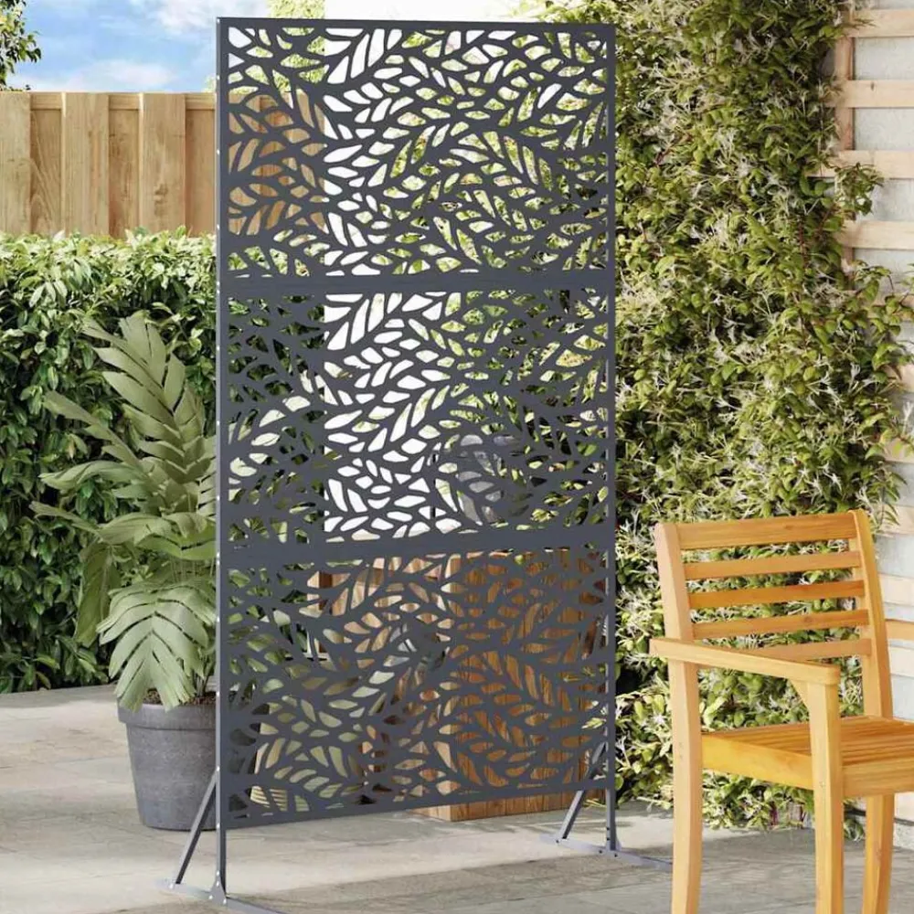 vidaXL Vallas De Jardín-Pantalla de Privacidad Antracita 100 x 50 x 180 cm Acero
