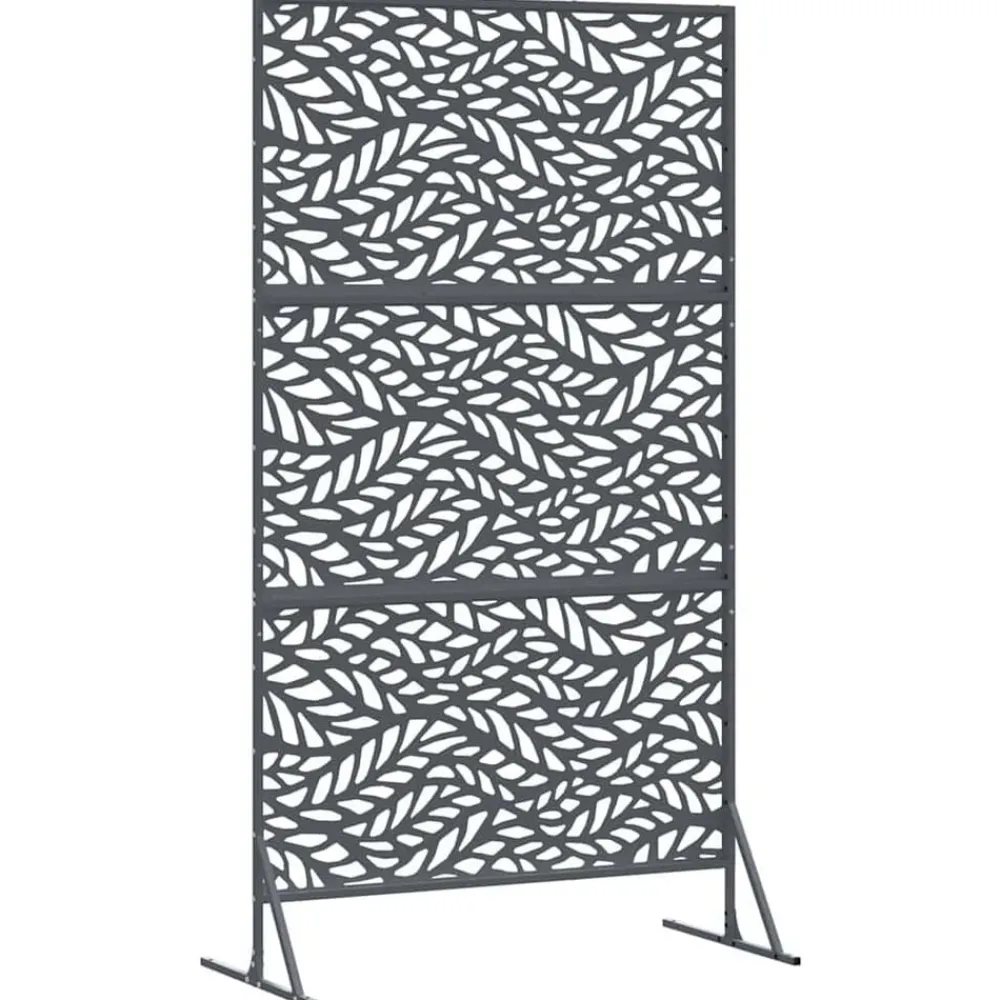 vidaXL Vallas De Jardín-Pantalla de Privacidad Antracita 100 x 50 x 180 cm Acero
