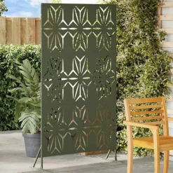 vidaXL Vallas De Jardín-Pantalla de Privacidad Oliva 100 x 50 x 180 cm Acero
