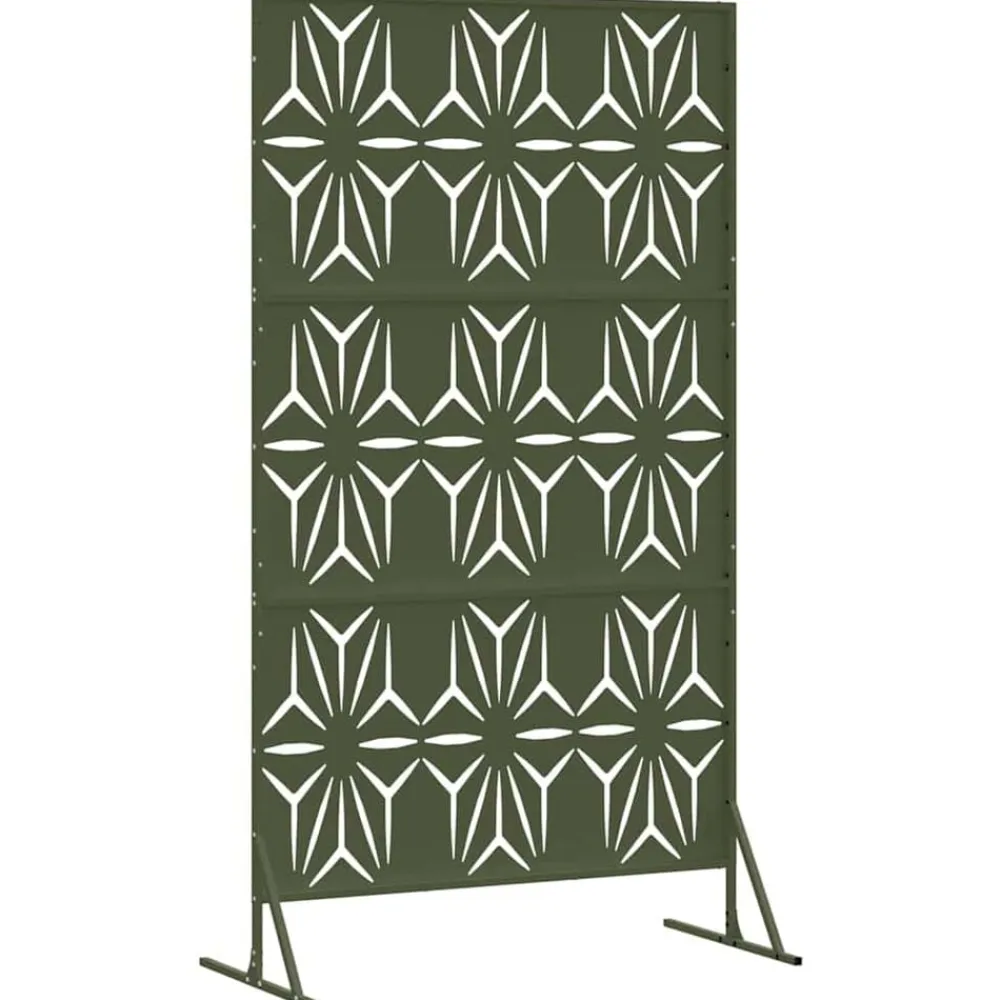 vidaXL Vallas De Jardín-Pantalla de Privacidad Oliva 100 x 50 x 180 cm Acero