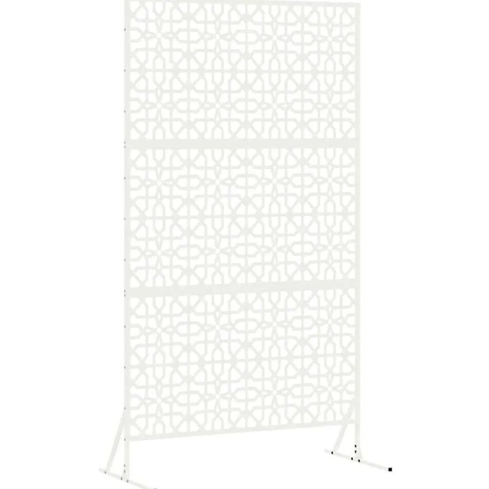 vidaXL Pantalla de Privacidad 100 x 50 x 180 cm Acero White Outlet