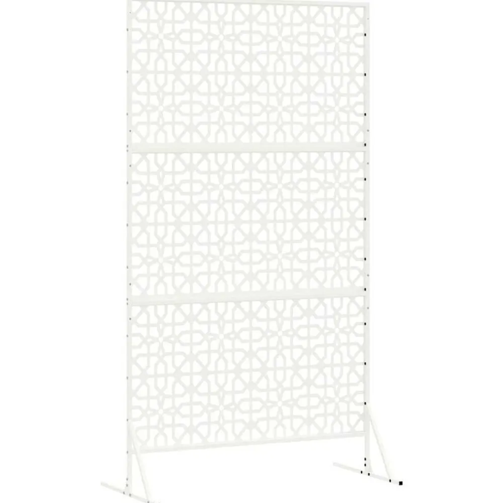 vidaXL Pantalla de Privacidad 100 x 50 x 180 cm Acero White Outlet