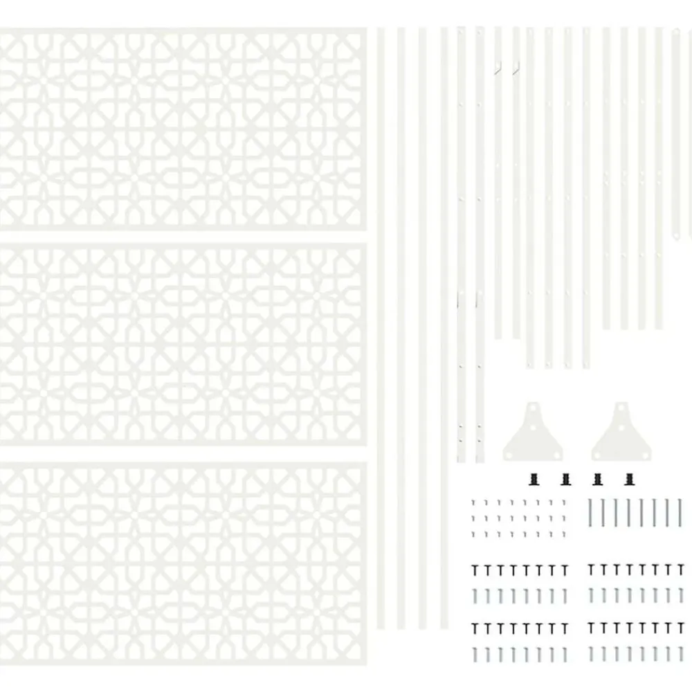 vidaXL Pantalla de Privacidad 100 x 50 x 180 cm Acero White Outlet