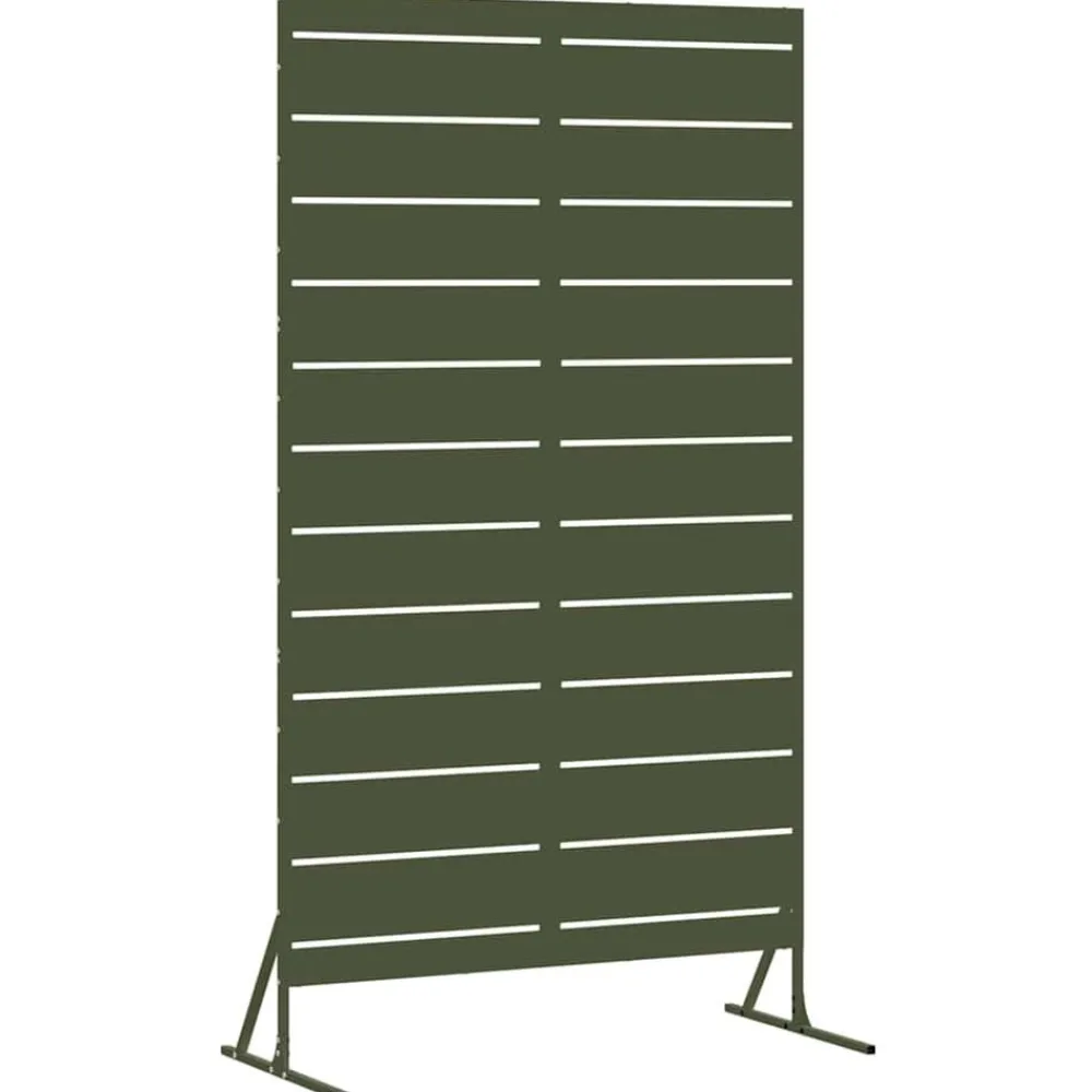 vidaXL Pantalla de Privacidad Oliva 100 x 50 x 180 cm Acero Verde oliva Sale