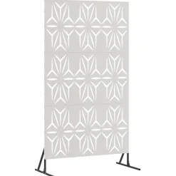 vidaXL Vallas De Jardín-Pantalla de Privacidad Gris 100 x 50 x 180 cm Acero