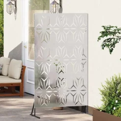 vidaXL Vallas De Jardín-Pantalla de Privacidad Gris 100 x 50 x 180 cm Acero