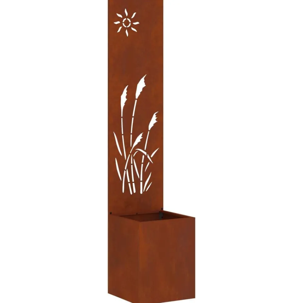 vidaXL Decoración-Pantalla de Privacidad para Jardín Calado Oxidado 32 x 140 cm