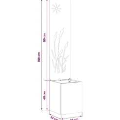vidaXL Decoración-Pantalla de Privacidad para Jardín Calado Oxidado 32 x 140 cm