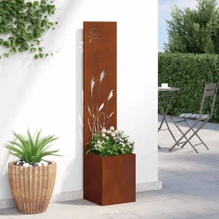vidaXL Decoración-Pantalla de Privacidad para Jardín Calado Oxidado 32 x 140 cm