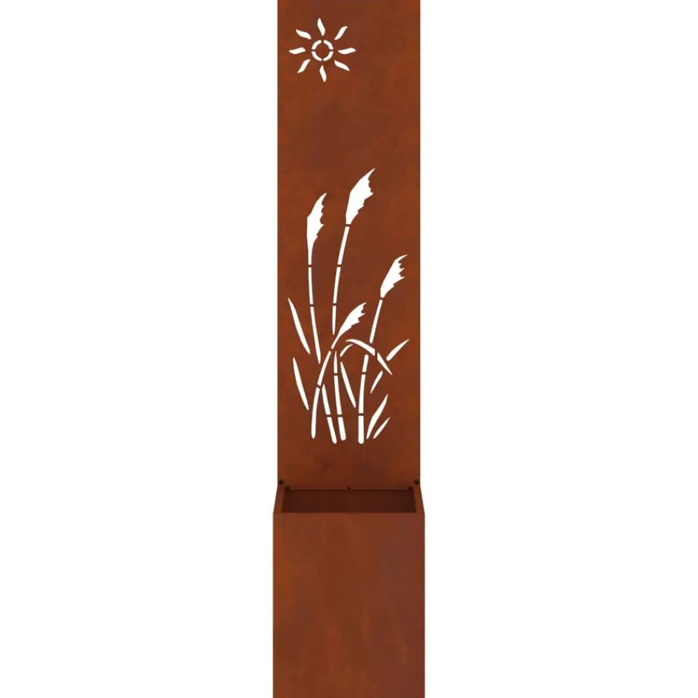 vidaXL Decoración-Pantalla de Privacidad para Jardín Calado Oxidado 32 x 140 cm