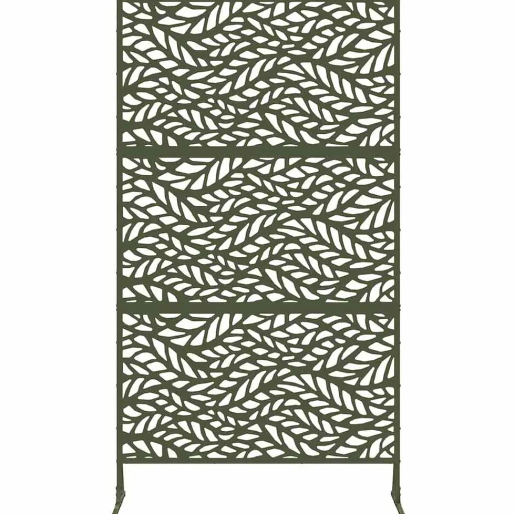 vidaXL Pantalla de Privacidad Oliva 100 x 50 x 180 cm Acero Verde oliva Discount