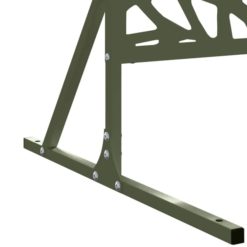vidaXL Pantalla de Privacidad Oliva 100 x 50 x 180 cm Acero Verde oliva Discount