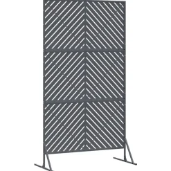 vidaXL Pantalla de Privacidad Antracita 100 x 50 x 180 cm Acero Gris antracita Hot
