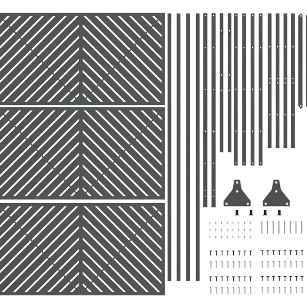 vidaXL Pantalla de Privacidad Antracita 100 x 50 x 180 cm Acero Gris antracita Hot