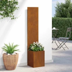 vidaXL Pantalla de Privacidad para Jardín Oxidado 50 x 32 x 150 cm Acero oxidado Discount