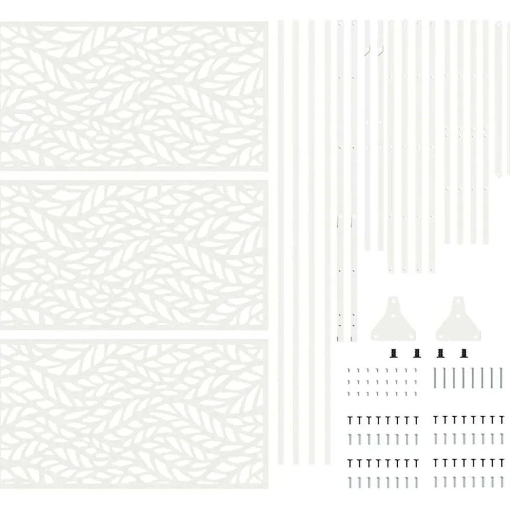 vidaXL Vallas De Jardín-Pantalla de Privacidad 100 x 50 x 180 cm Acero