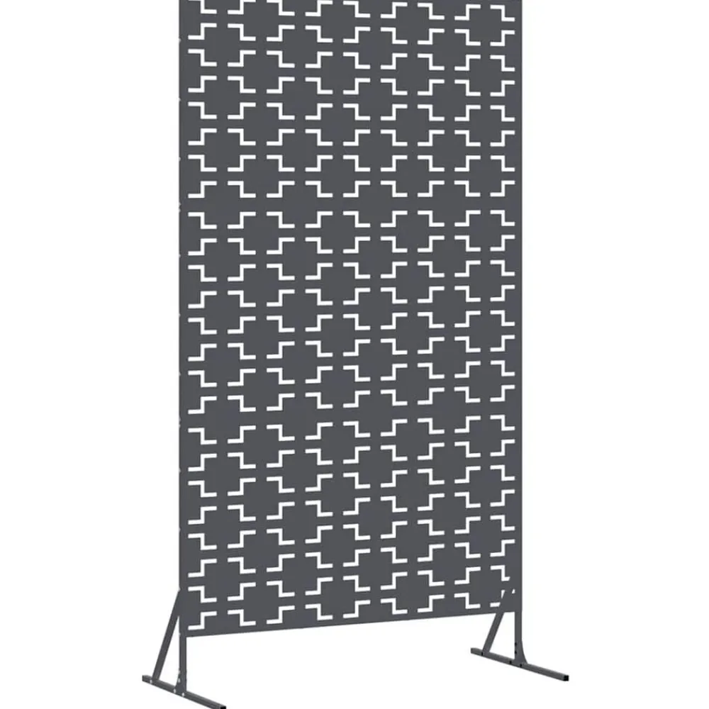 vidaXL Vallas De Jardín-Pantalla de Privacidad Antracita 100 x 50 x 180 cm Acero