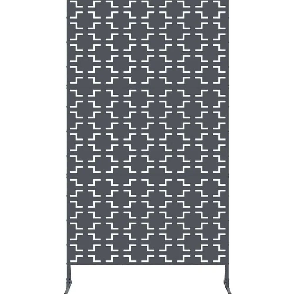 vidaXL Vallas De Jardín-Pantalla de Privacidad Antracita 100 x 50 x 180 cm Acero