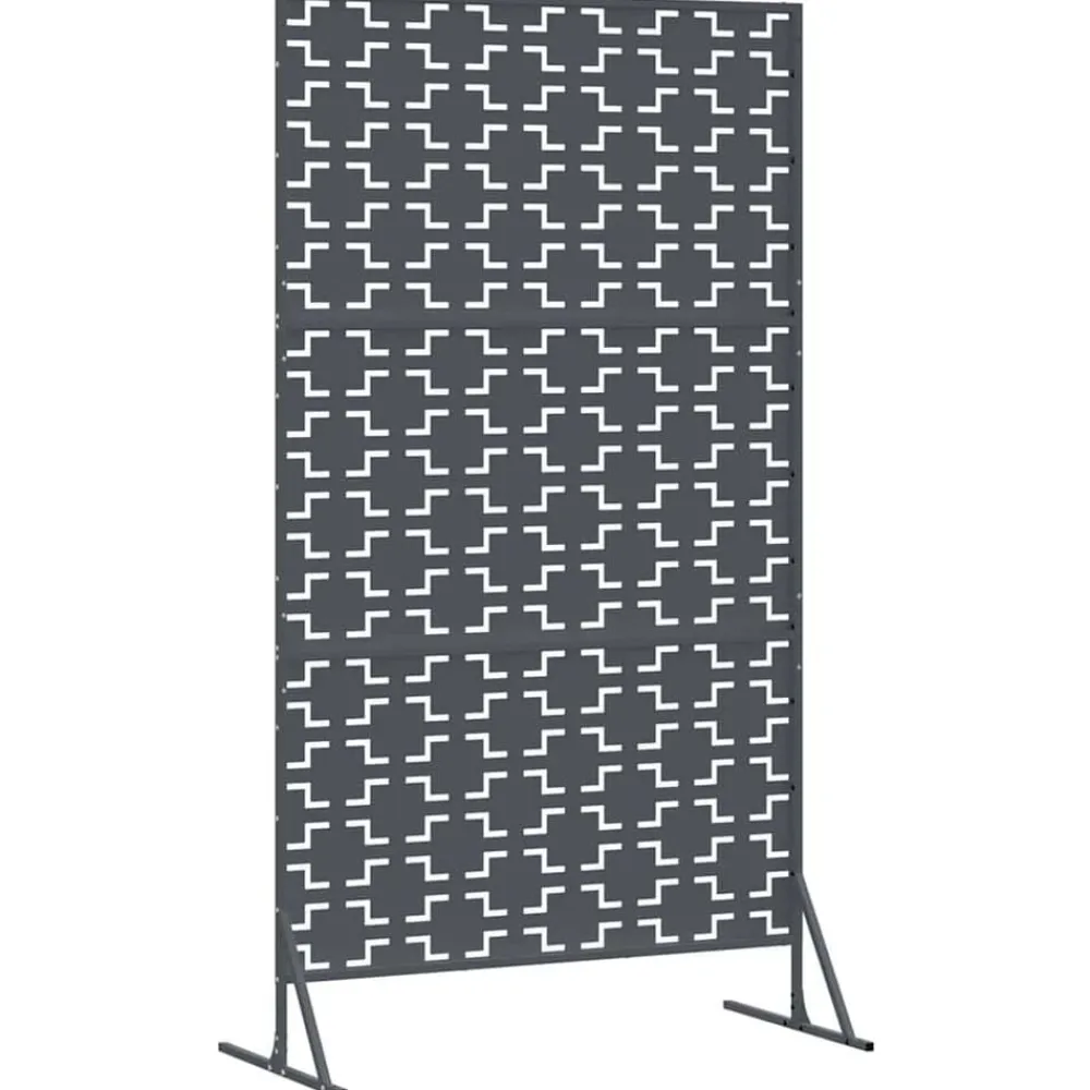 vidaXL Vallas De Jardín-Pantalla de Privacidad Antracita 100 x 50 x 180 cm Acero