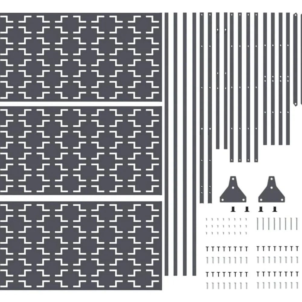 vidaXL Vallas De Jardín-Pantalla de Privacidad Antracita 100 x 50 x 180 cm Acero