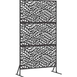vidaXL Pantalla de Privacidad 100 x 50 x 180 cm Acero Negro Online