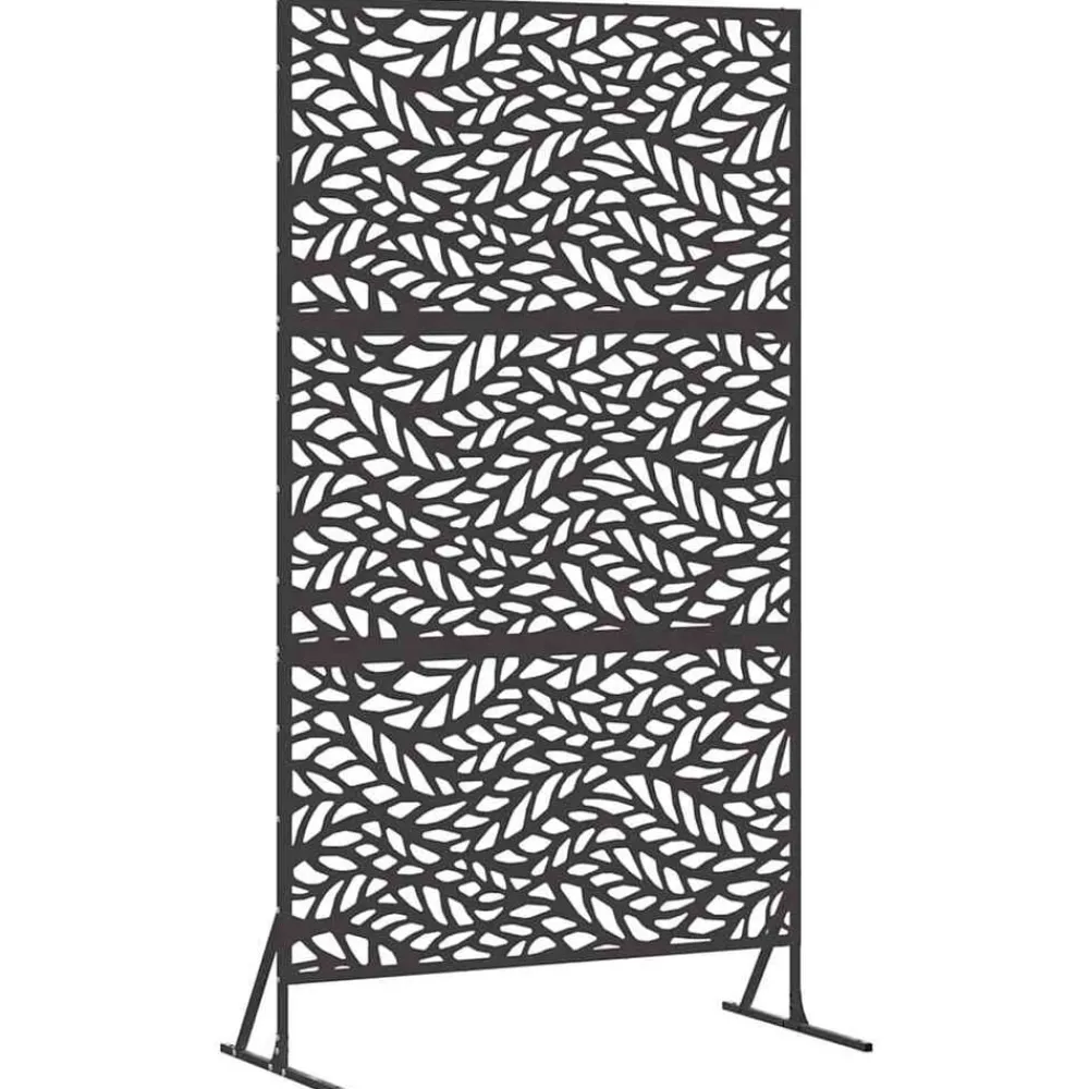 vidaXL Pantalla de Privacidad 100 x 50 x 180 cm Acero Negro Online