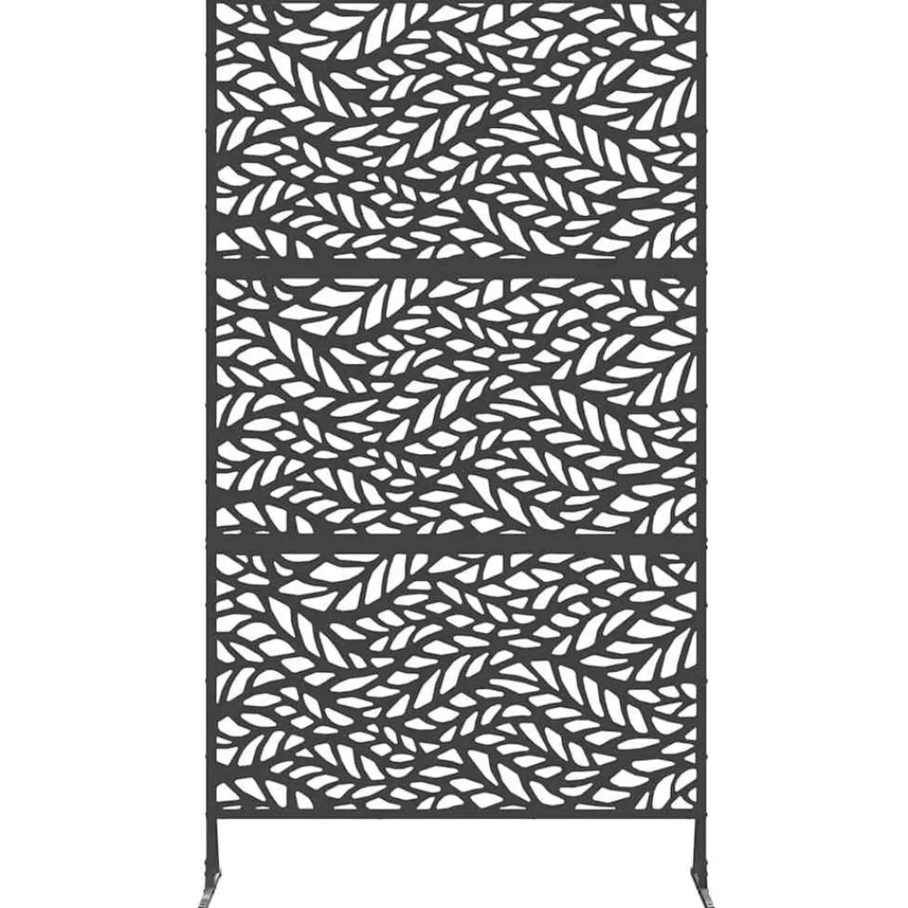 vidaXL Pantalla de Privacidad 100 x 50 x 180 cm Acero Negro Online