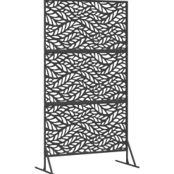 vidaXL Pantalla de Privacidad 100 x 50 x 180 cm Acero Negro Online