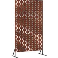 vidaXL Pantalla de Privacidad Gris 100 x 50 x 180 cm Acero oxidado Best