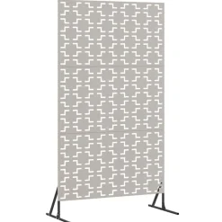 vidaXL Pantalla de Privacidad Gris 100 x 50 x 180 cm Acero oxidado Best