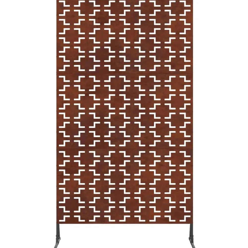 vidaXL Pantalla de Privacidad Gris 100 x 50 x 180 cm Acero oxidado Best