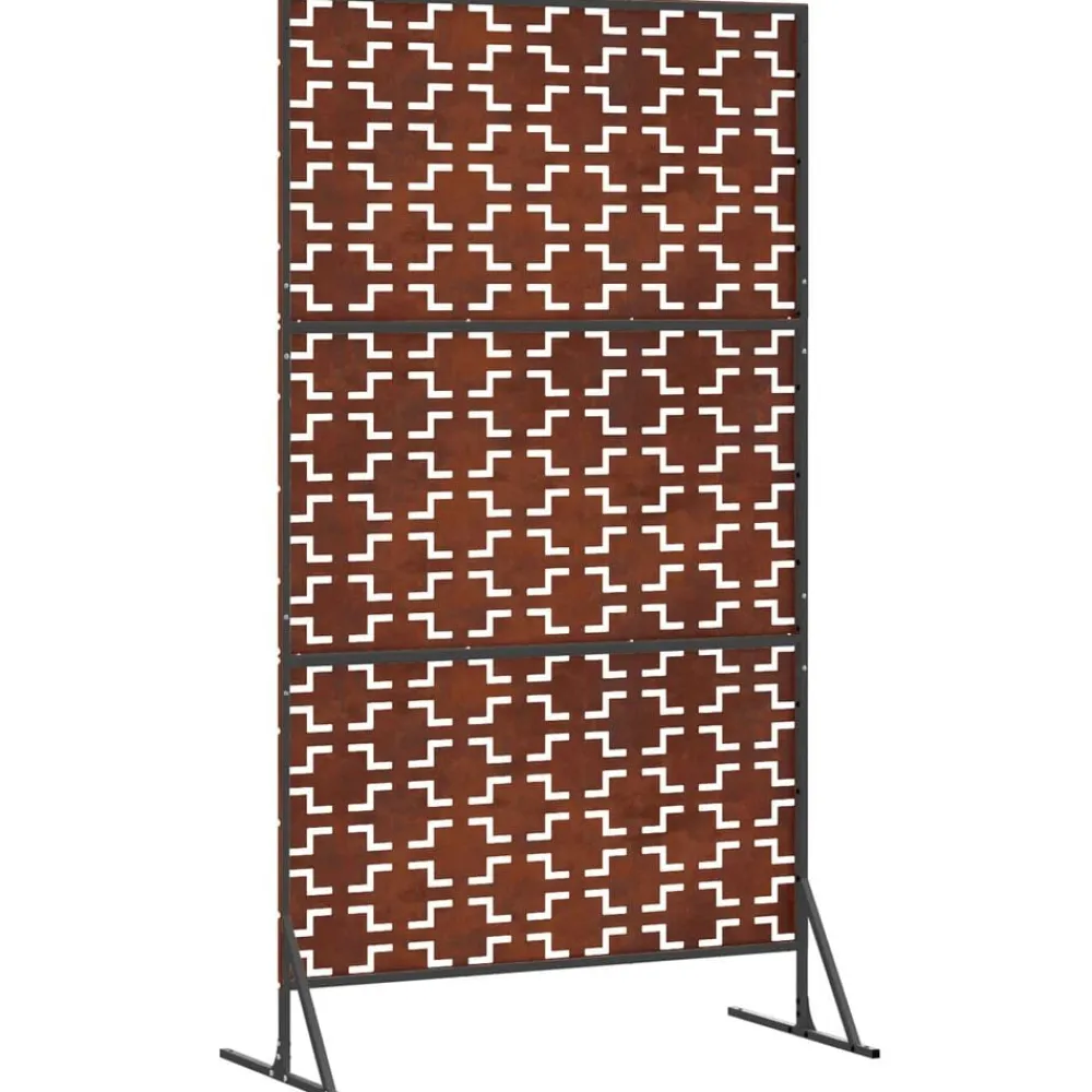 vidaXL Pantalla de Privacidad Gris 100 x 50 x 180 cm Acero oxidado Best
