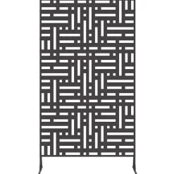vidaXL Pantalla de Privacidad 100 x 50 x 180 cm Acero Negro Sale