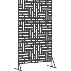 vidaXL Pantalla de Privacidad 100 x 50 x 180 cm Acero Negro Sale