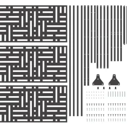 vidaXL Pantalla de Privacidad 100 x 50 x 180 cm Acero Negro Sale