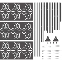 vidaXL Vallas De Jardín-Pantalla de Privacidad 100 x 50 x 180 cm Acero