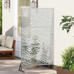 vidaXL Vallas De Jardín-Pantalla de Privacidad Gris 100 x 50 x 180 cm Acero