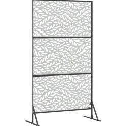 vidaXL Vallas De Jardín-Pantalla de Privacidad Gris 100 x 50 x 180 cm Acero